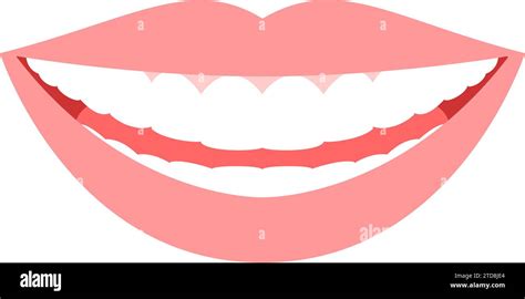 Dental Illustration Of Image Of Healthy And Clean Teeth Lips And