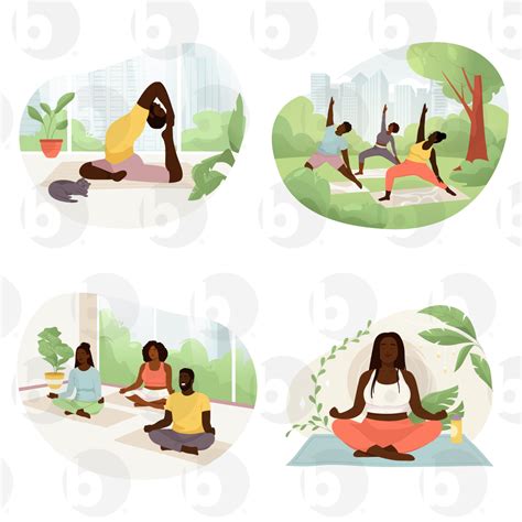 Yoga Illustration Pack | Black Illustrations