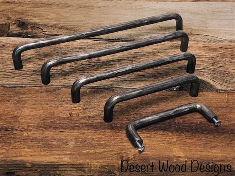 Hand Forged Hammered Cabinet Pulls Farmhouse Studio Modern Etsy