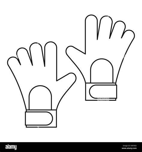 Soccer goalkeeper gloves icon, outline style Stock Vector Image & Art - Alamy