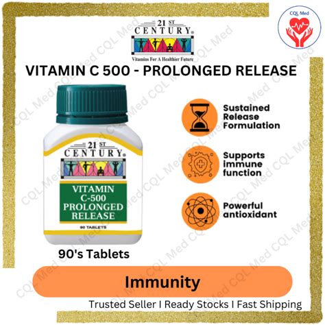 21st Century Vitamin C 500mg Prolonged Release 90 S For Immunity