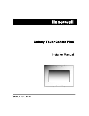 Honeywell Galaxy Touchcenter Plus Installer Manual Manualzz