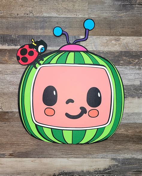 Cocomelon Cocomelon Logo Jj Cocomelon Watermelon Birthday Etsy