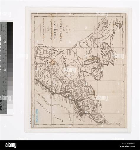 A Map Of The United States Of America As Settled By The Peace Of 1783