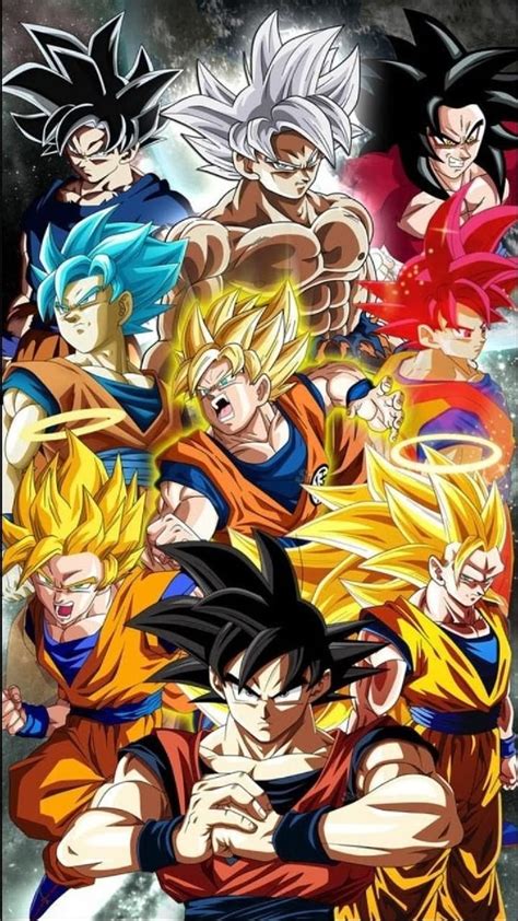 Goku Posted By Sarah Mercado Goku In Every Form Hd Phone Wallpaper