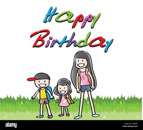 Vector Happy Birthday Card Stock Vector Image And Art Alamy