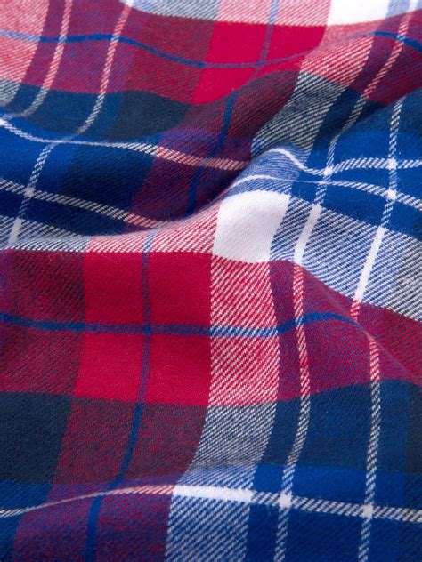 Red And Royal Blue Plaid Flannel Shirts By Proper Cloth