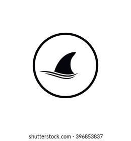 Shark Fin Vector Icon Stock Vector (Royalty Free) 396853837 | Shutterstock