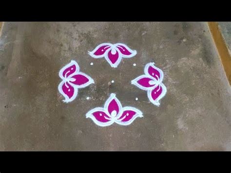 Thai Madham Lotus Colour Kolam Designs Dots Small Muggulu Colour