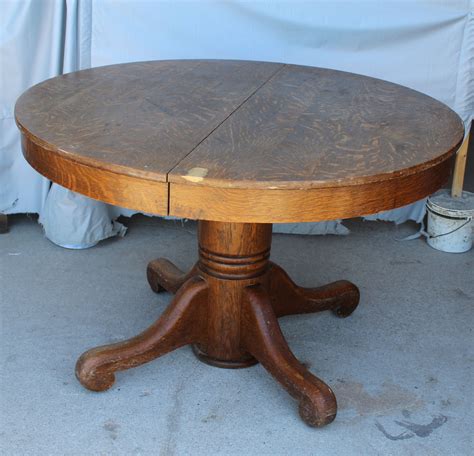 Bargain John S Antiques Antique Round Quarter Sawn Oak Dinning Table