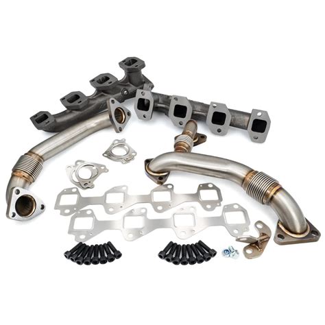 Ppe 2011 2016 Gm 6 6l Duramax Lml High Flow Exhaust Manifolds With Up Pipes Platinum Diesel Parts