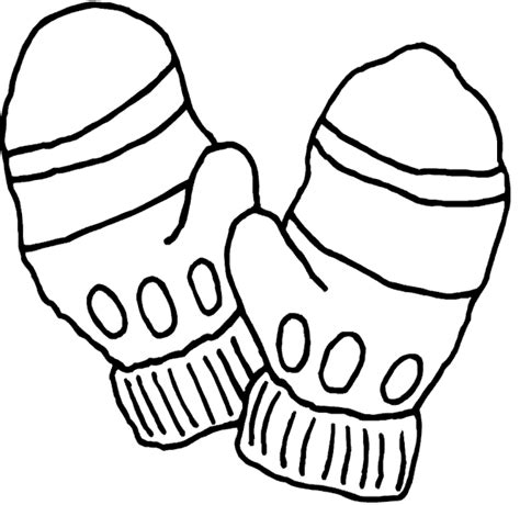 Gloves Coloring Pages Clipart Best