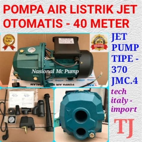 Jual POMPA AIR JETPUMP OTOMATIS SUMUR DALAM JET PUMP 40 METER TIPE 370