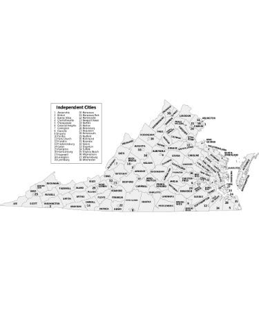 🗺 Virginia County Map PDF - Free Download (PRINTABLE)