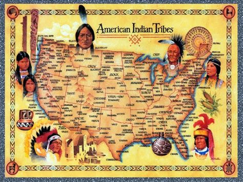 Buy American Indian Tribes United States Wall Art Print Online At