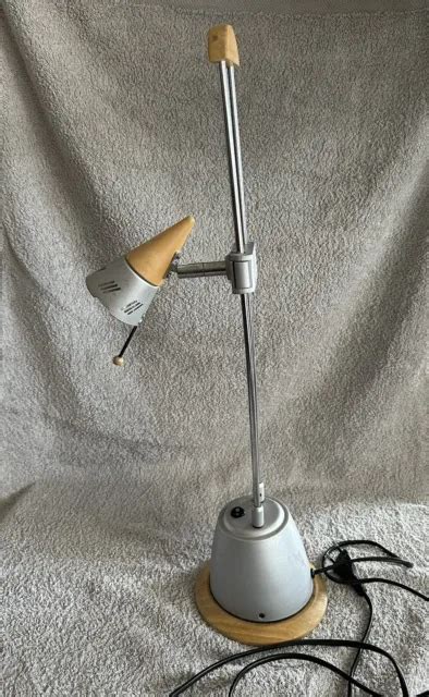 LAMPE DE BUREAU design articulé hauteur réglabe bois et métal EUR 45