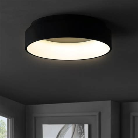 Ring 177 Integrated Led Metal Flush Mount Ceiling Light Black By