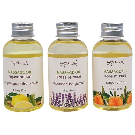 Smith And Vandiver Spa Ah Massage Oils Sampler 3 Piece Set 2 Fl Oz 60 Ml Each Iherb