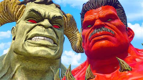 Hulk Smash Vs Lucifer Hulk Vs Red Hell Hulk What If Youtube