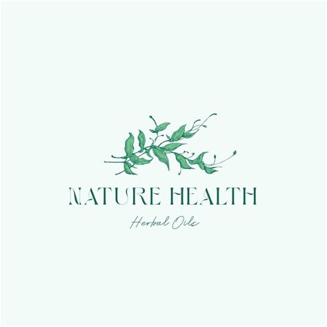 Premium Vector Nature Health Herbal Oils Abstract Vector Sign Symbol