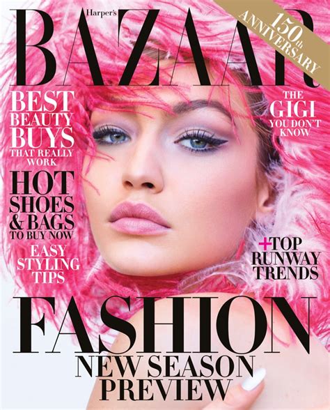 Gigi Hadid Harpers Bazaar June July 2017 Cover Photoshoot