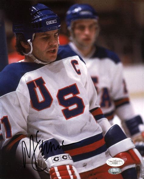 Mike Eruzione Signed 1980 Usa Hockey 8x10 Photo Authentic Autograph Jsa #g39881