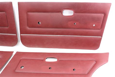 Interior Door Card Panel Full Set VW Rabbit MK1 - Genuine - Dark Red | CarParts4Sale, Inc.