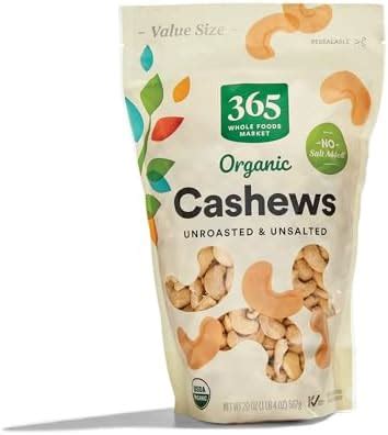 Amazon 365 By Whole Foods Market Roasted Unsalted Cashews 16