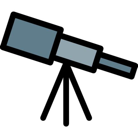 Telescope Pixel Perfect Lineal Color Icon