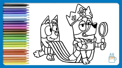 Para Colorear Bluey Bingo Verloop Io