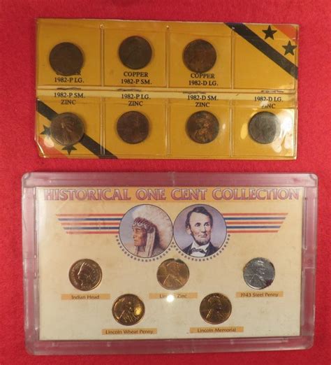 United States One Cent Collection Displays