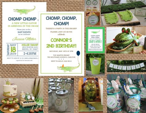 Alligator Swamp Bayou Birthday Baby Shower Gender Etsy Chocolate