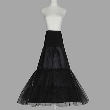 Slips A Line Slip Floor Length Tulle Netting Taffeta Organza Black As