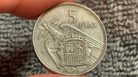 1957 58 Spain 5 Pesetas Coin Values Information Mintage History