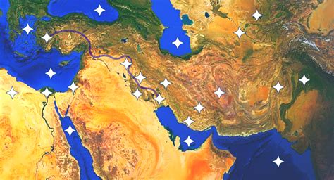 The Persian Empire: Cities and Geographical Features (Map) Diagram ...