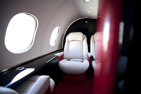 Premium Photo | The interior of the cabin of a private luxury airplane ...