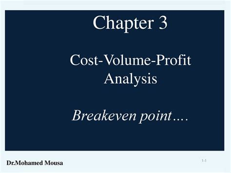 Chapter 3 Cost Volume Profit Analysis Breakeven Point Ppt Download