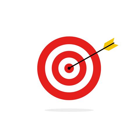 Vector Arrow In Center Of Board Target Target Vector Illustration