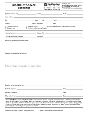 Fillable Online Northeastern Form Inc Grade 04 Web Doc Employee S