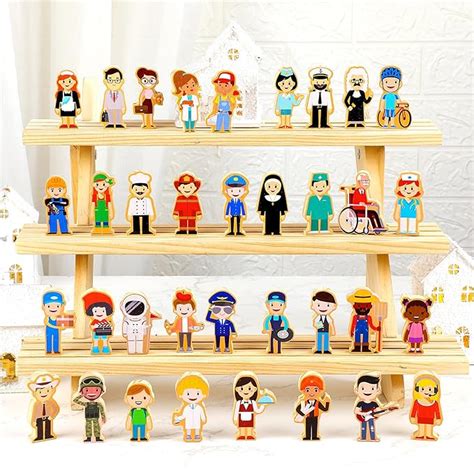 Amazon Kathfly 36 Pcs Wooden Community Helpers Community Wooden