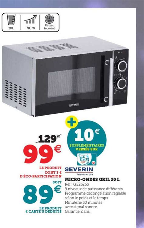 Promo Micro Ondes Gril L Severin Chez Hyper U Icatalogue Fr