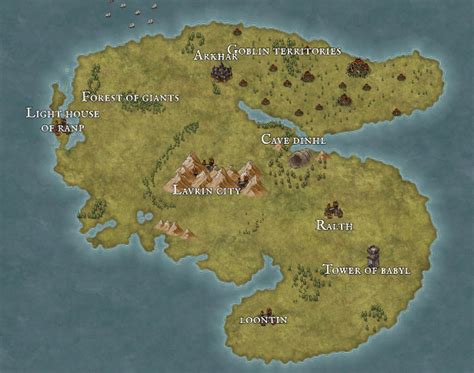 Map Of Avalon Terra In 4 Lands World Anvil