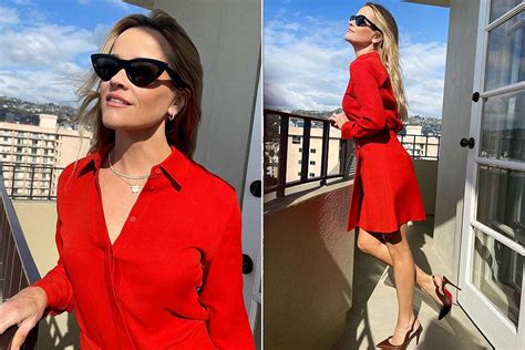 Reese Witherspoon Wore A Red Skirt Set That S Ideal For Valentine S Day