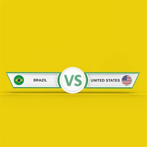 Partido Brasil Vs Estados Unidos Foto Gratis