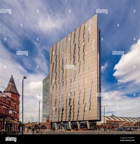 The Contemporary Façade Of Axis Manchester Tower Apartments In