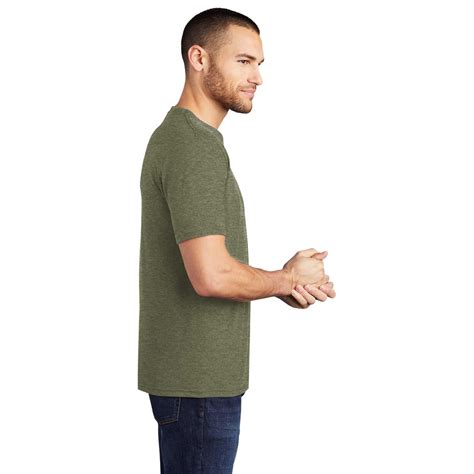 District Dm130 Perfect Tri Crew Tee Military Green Frost Full Source