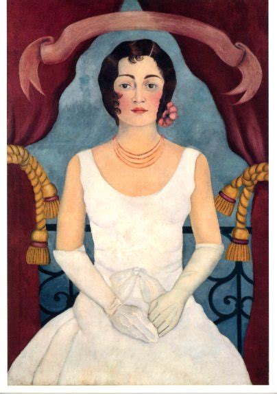 Kahlo Frida Porträt einer Dame in Weiß Portrait of a lady in white