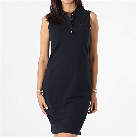 Tommy Hilfiger Robe Polo Slim Femme 1240 Bleu Marine