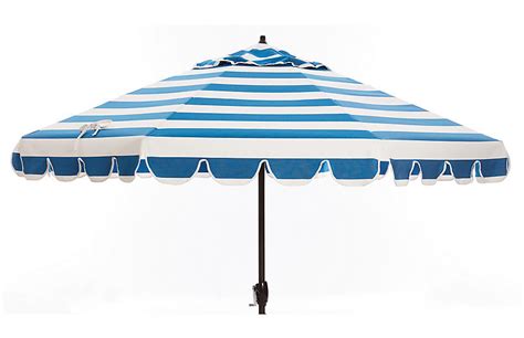 Phoebe Scallop Edge Patio Umbrella Bluewhite Patio Umbrella Patio