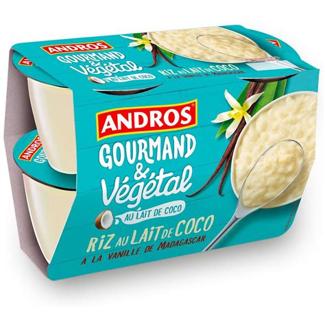 ANDROS Andros Gourmand et végétal riz au lait de coco vanille de